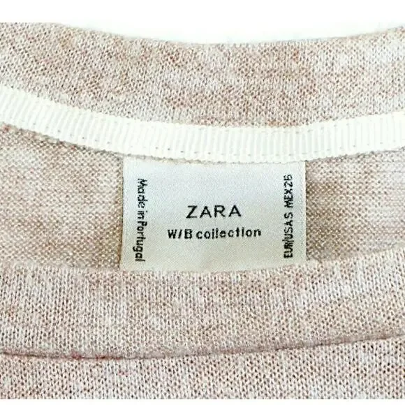 ZARA The World Is My Catwalk high low slub knit graphic tee Size S - Picture 5 of 7
